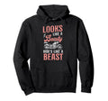 Motorcycle Biker Female Looks Like Beauty Hoodie - Minimalist Print Unisex - T-Shirt, Sweatshirt, Hoodie
