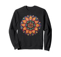 Vibrant Mandala Flower Meditation Sweatshirt - Unique Graphic Unisex - T-Shirt, Sweatshirt, Hoodie