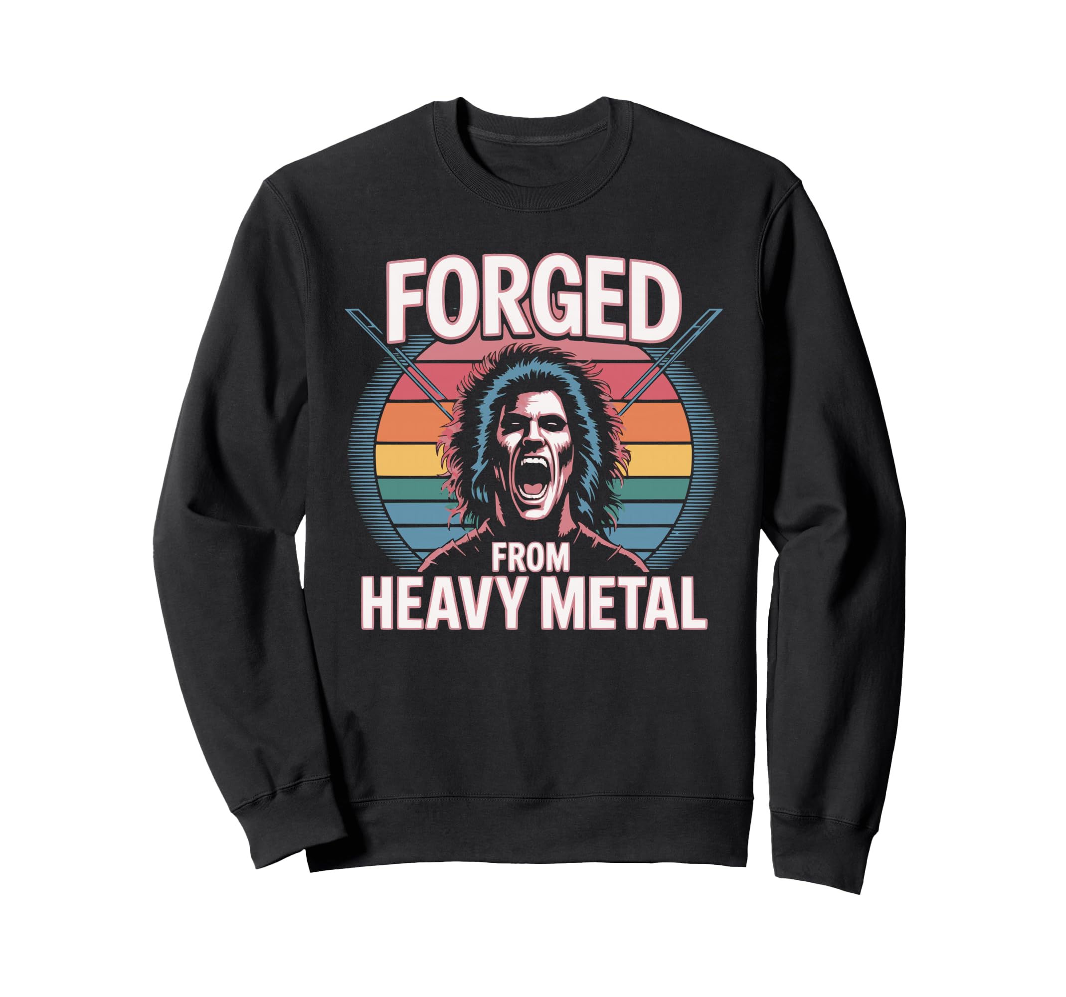 Funny Heavy Rock Music 70S 80S Sweatshirt - Casual Everyday Wear Unisex - T-Shirt, Sweatshirt, Hoodie