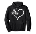 Motorcycle Biker Heart Hoodie - Aesthetic Graphic for Adults - T-Shirt, Sweatshirt, Hoodie