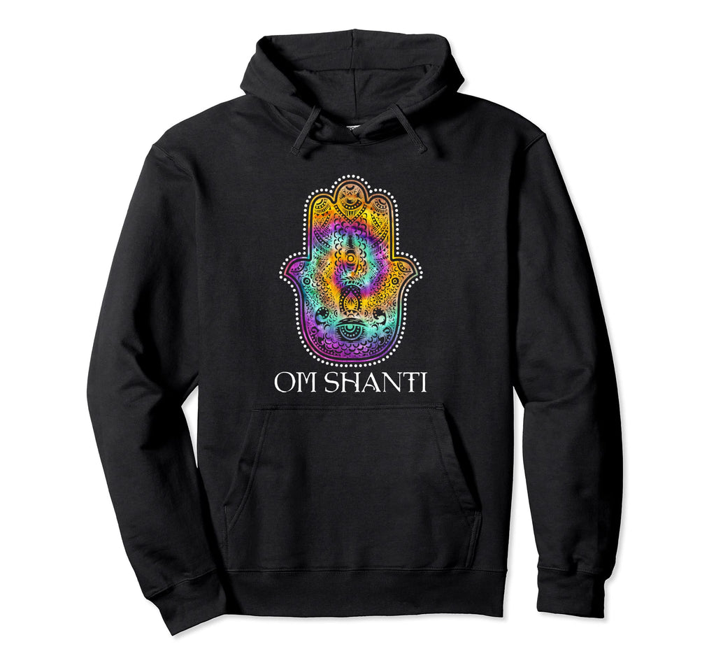 Om Shanti Colorful Mandala Geometry Hoodie - Novelty Apparel for Adults - T-Shirt, Sweatshirt, Hoodie