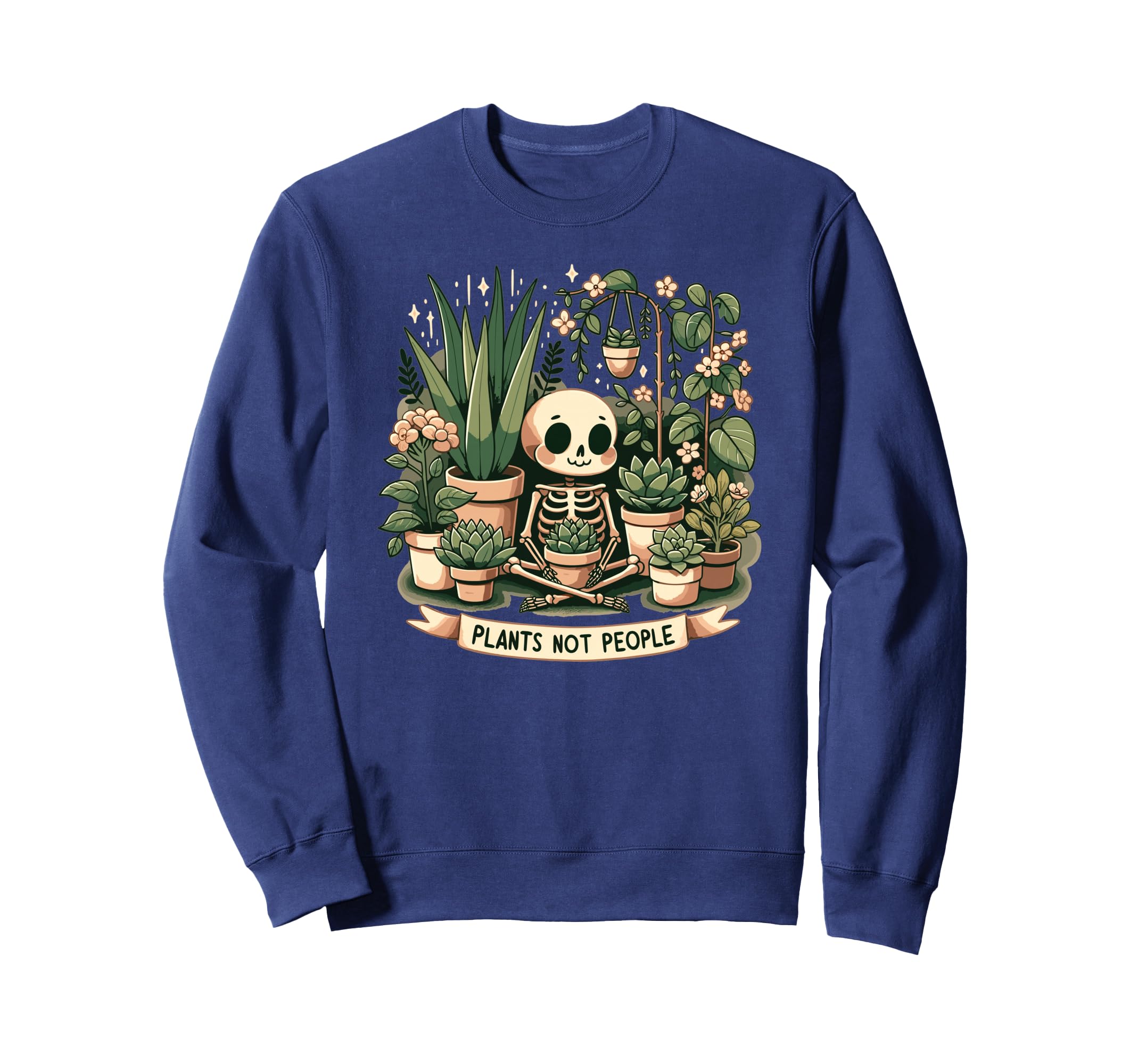 Plant Lover Skeleton Plants Sweatshirt - Casual Everyday Wear Men Women - T-Shirt, Sweatshirt, Hoodie
