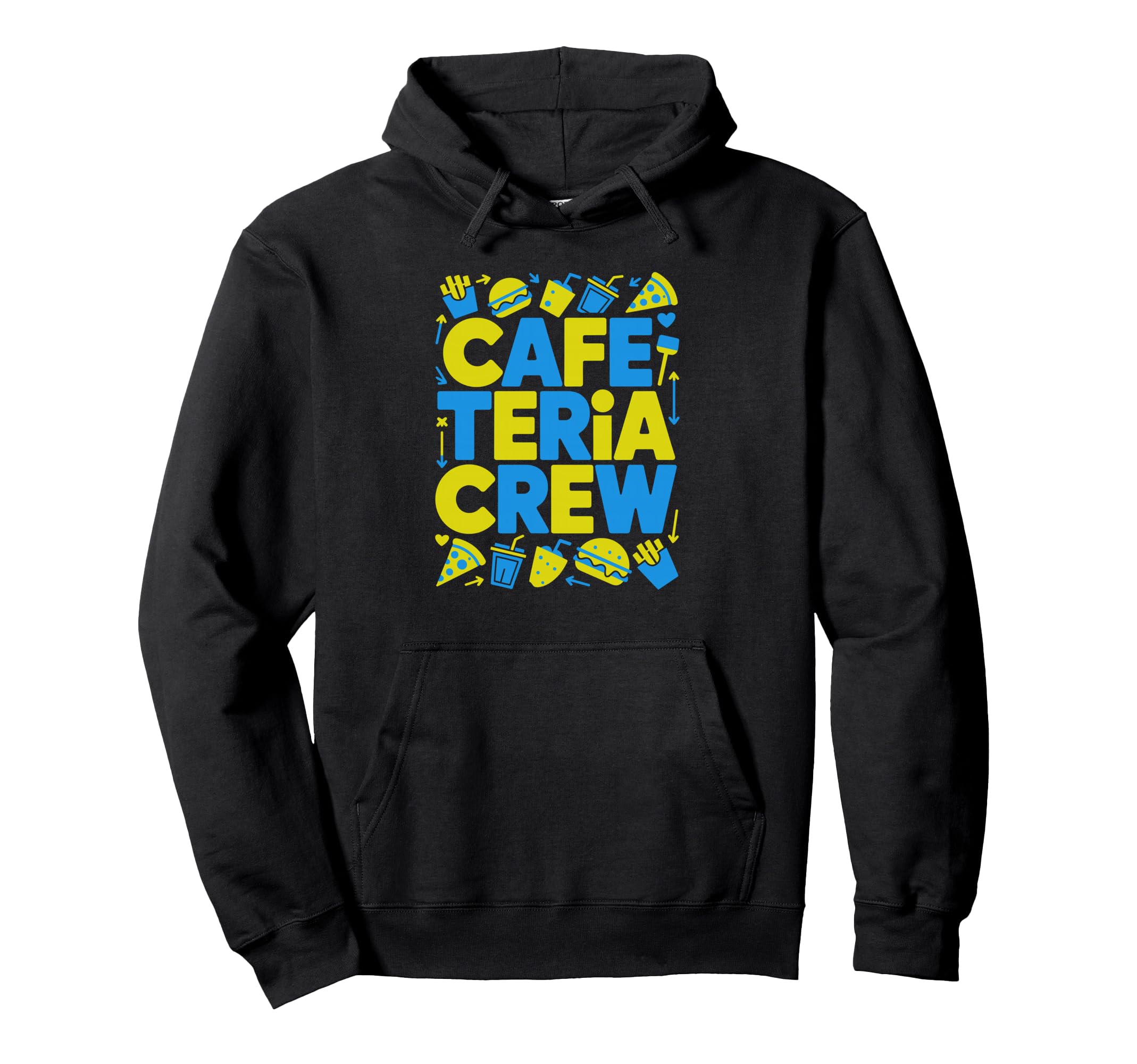 Colorful School Food Service Workers And Hoodie - Trendy Graphic Unisex - T-Shirt, Sweatshirt, Hoodie