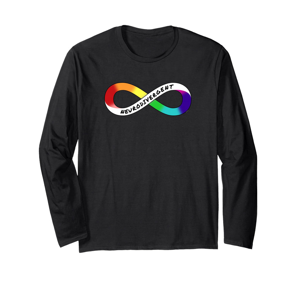 Neurodivergent Rainbow Infinity T-Shirt - Streetwear Style Men Women - T-Shirt, Sweatshirt, Hoodie
