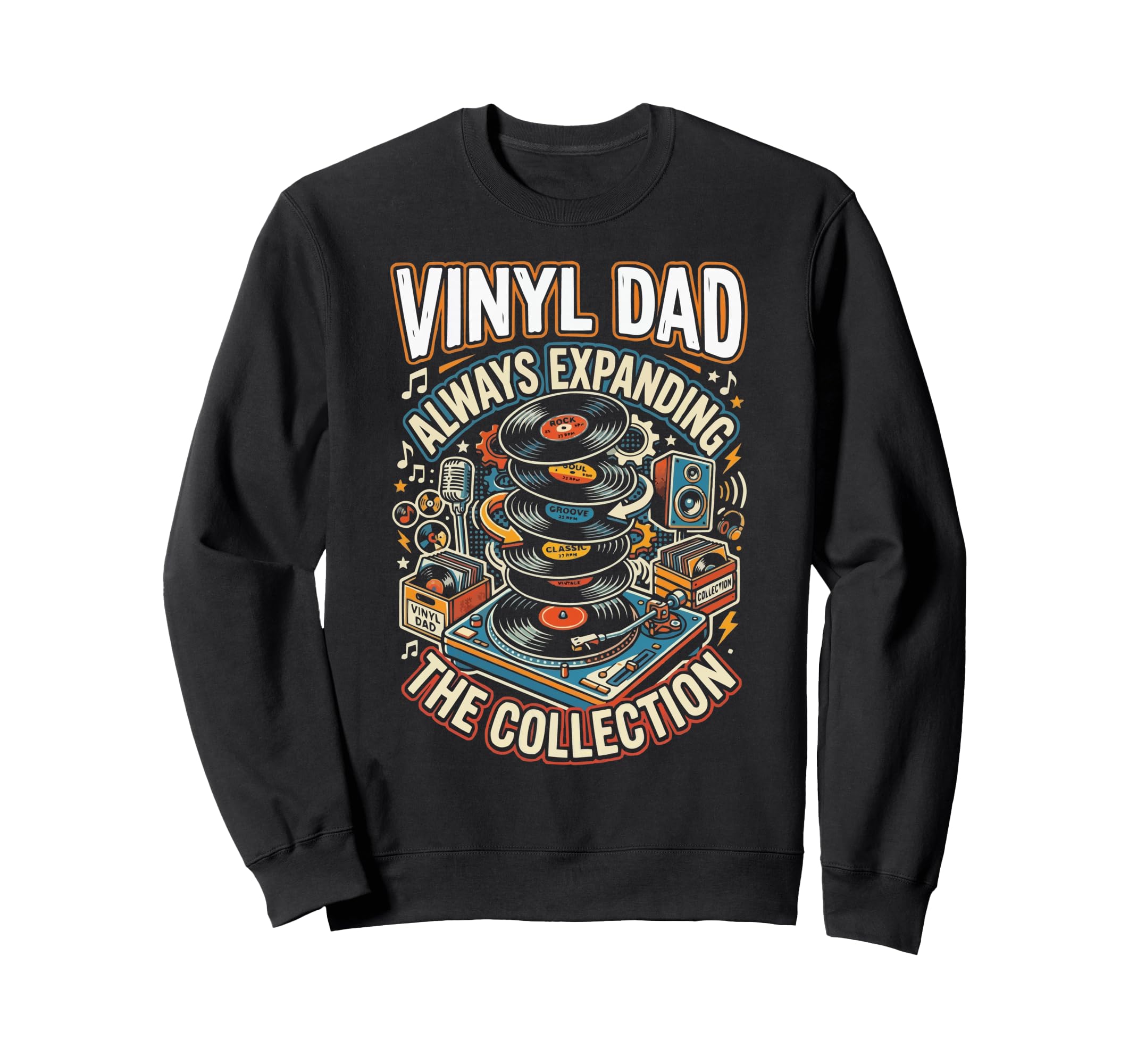 Vinyl Record Player Vinyl Sweatshirt - Aesthetic Graphic for Adults - T-Shirt, Sweatshirt, Hoodie