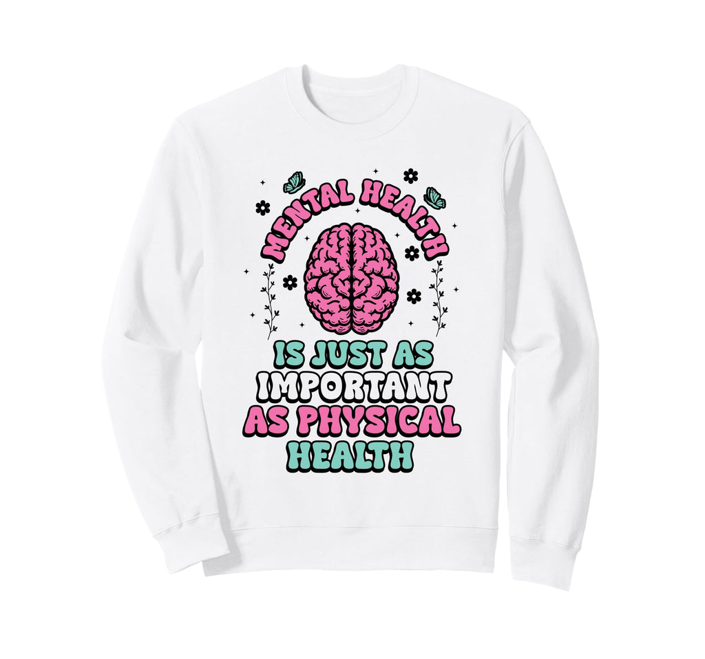 Green Ribbon Mental Health Awareness Sweatshirt - Trendy Graphic for Adults - T-Shirt, Sweatshirt, Hoodie