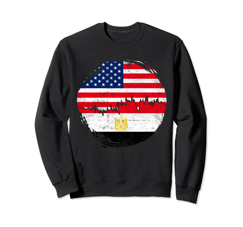 Egyptians American Flag Roots Egypt Sweatshirt - Aesthetic Graphic Unisex - T-Shirt, Sweatshirt, Hoodie