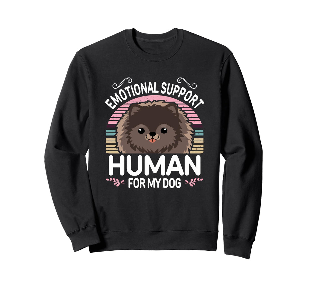 Chocolate Pomeranian Emotional Sweatshirt - Unique Graphic for Adults - T-Shirt, Sweatshirt, Hoodie