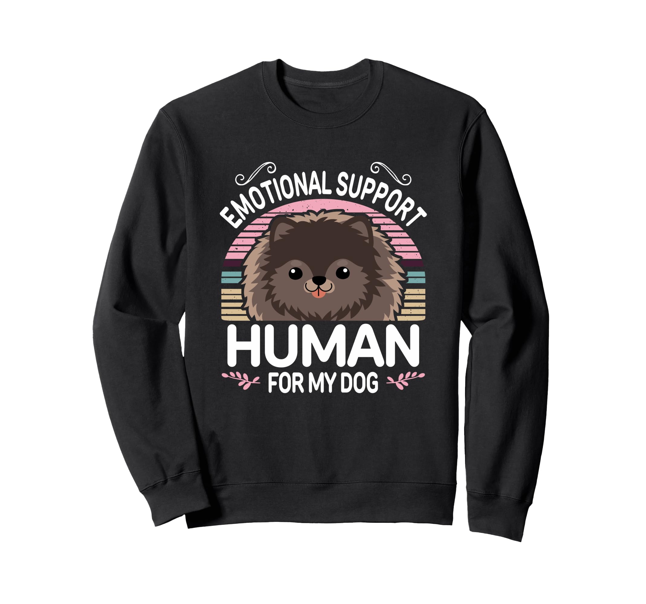 Chocolate Pomeranian Emotional Sweatshirt - Unique Graphic for Adults - T-Shirt, Sweatshirt, Hoodie