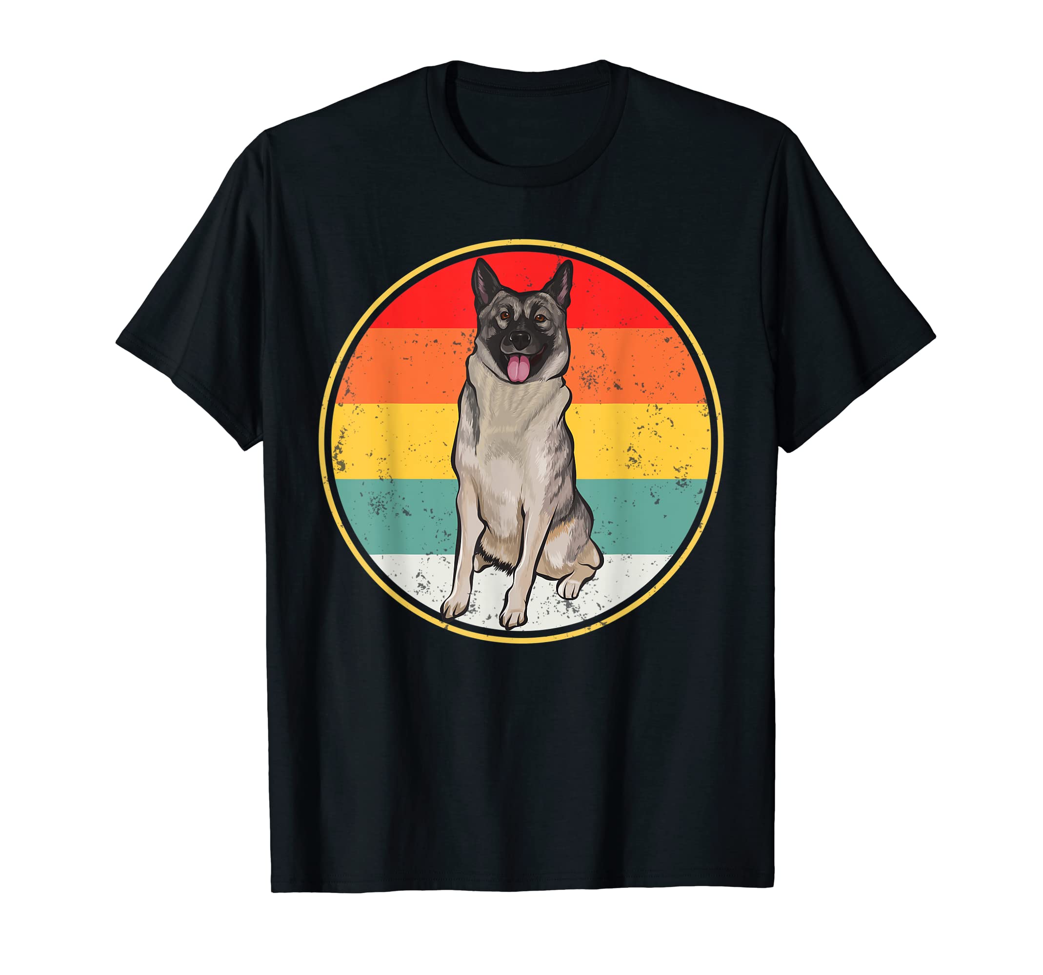Sunset Norwegian Elkhound Dog T-Shirt - Graphic Print for Adults - T-Shirt, Sweatshirt, Hoodie