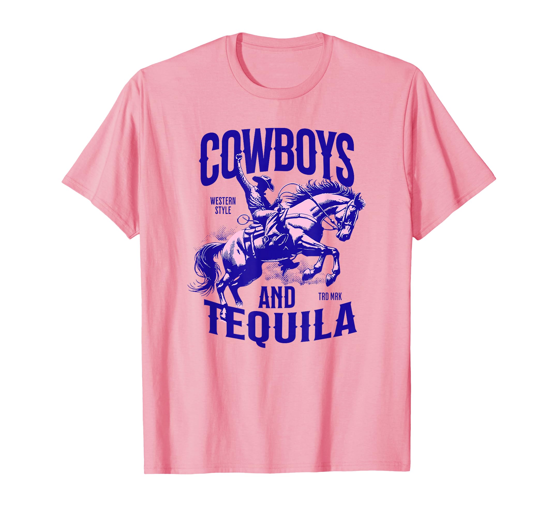 Cowboys And Tequila Western T-Shirt - Custom Art Print for Adults - T-Shirt, Sweatshirt, Hoodie