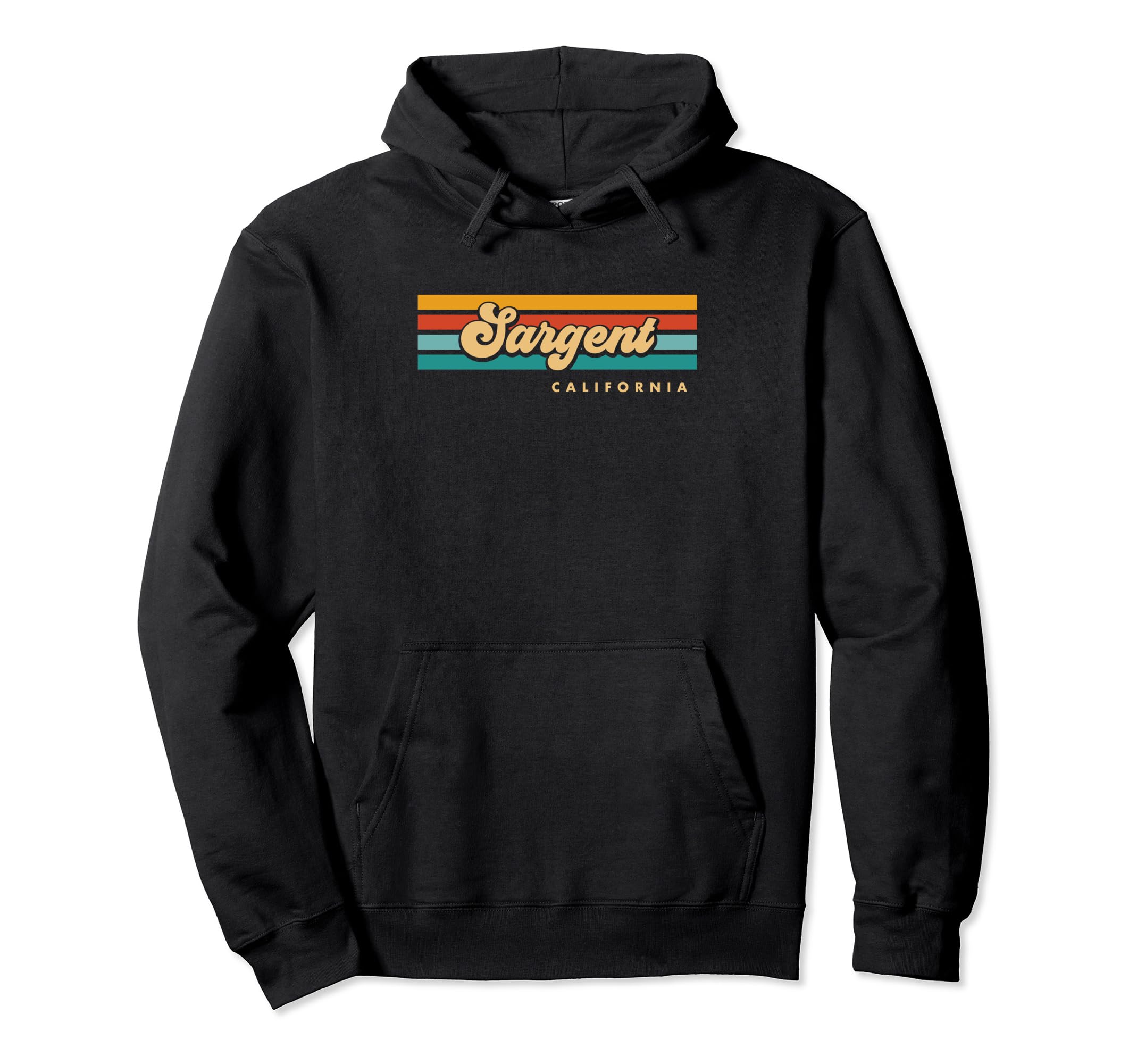 Sunset Stripes Sargent California Hoodie - Streetwear Style for Adults - T-Shirt, Sweatshirt, Hoodie
