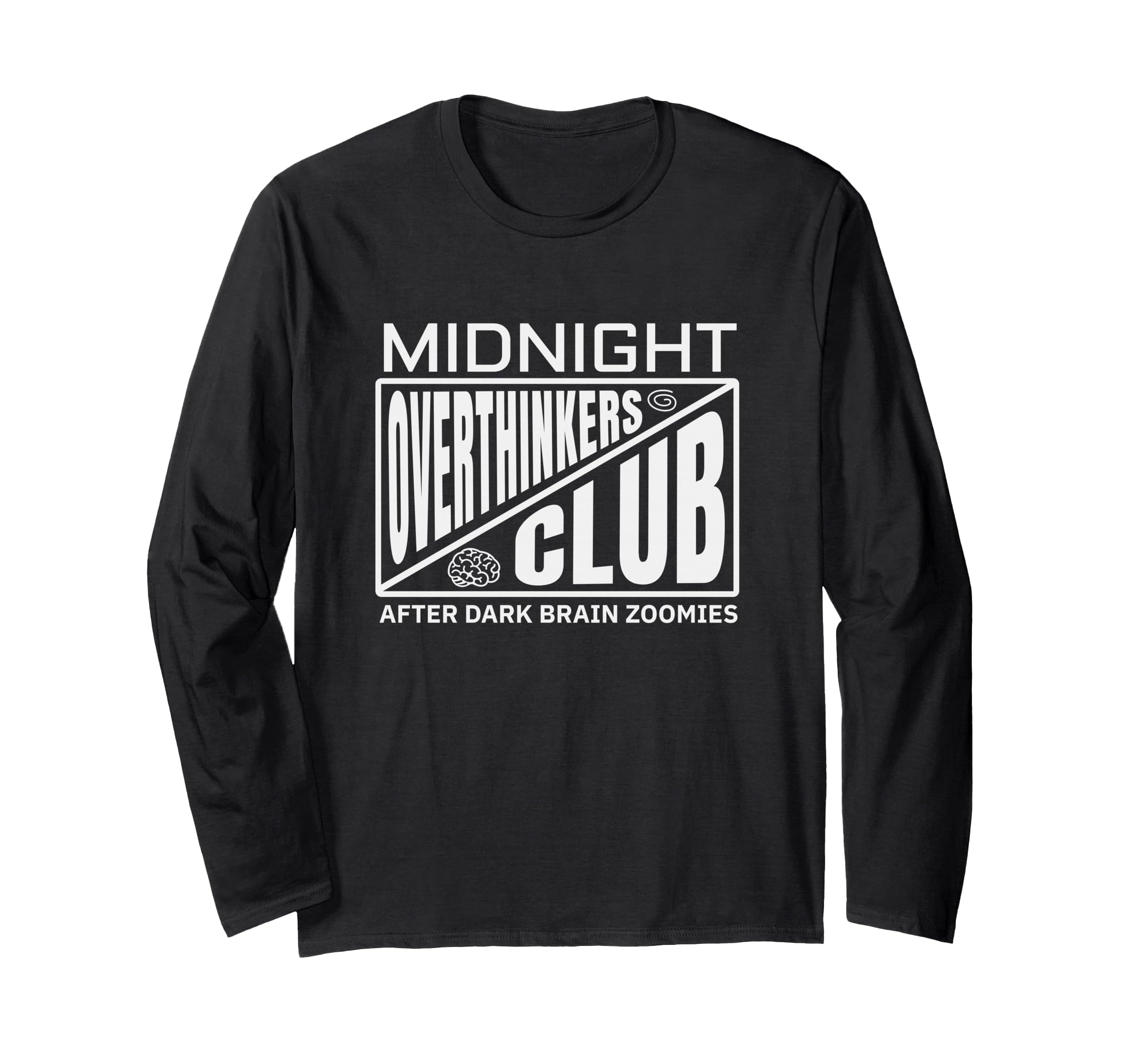 Funny Overthink Spirals Midnight T-Shirt - Novelty Apparel for Adults - T-Shirt, Sweatshirt, Hoodie