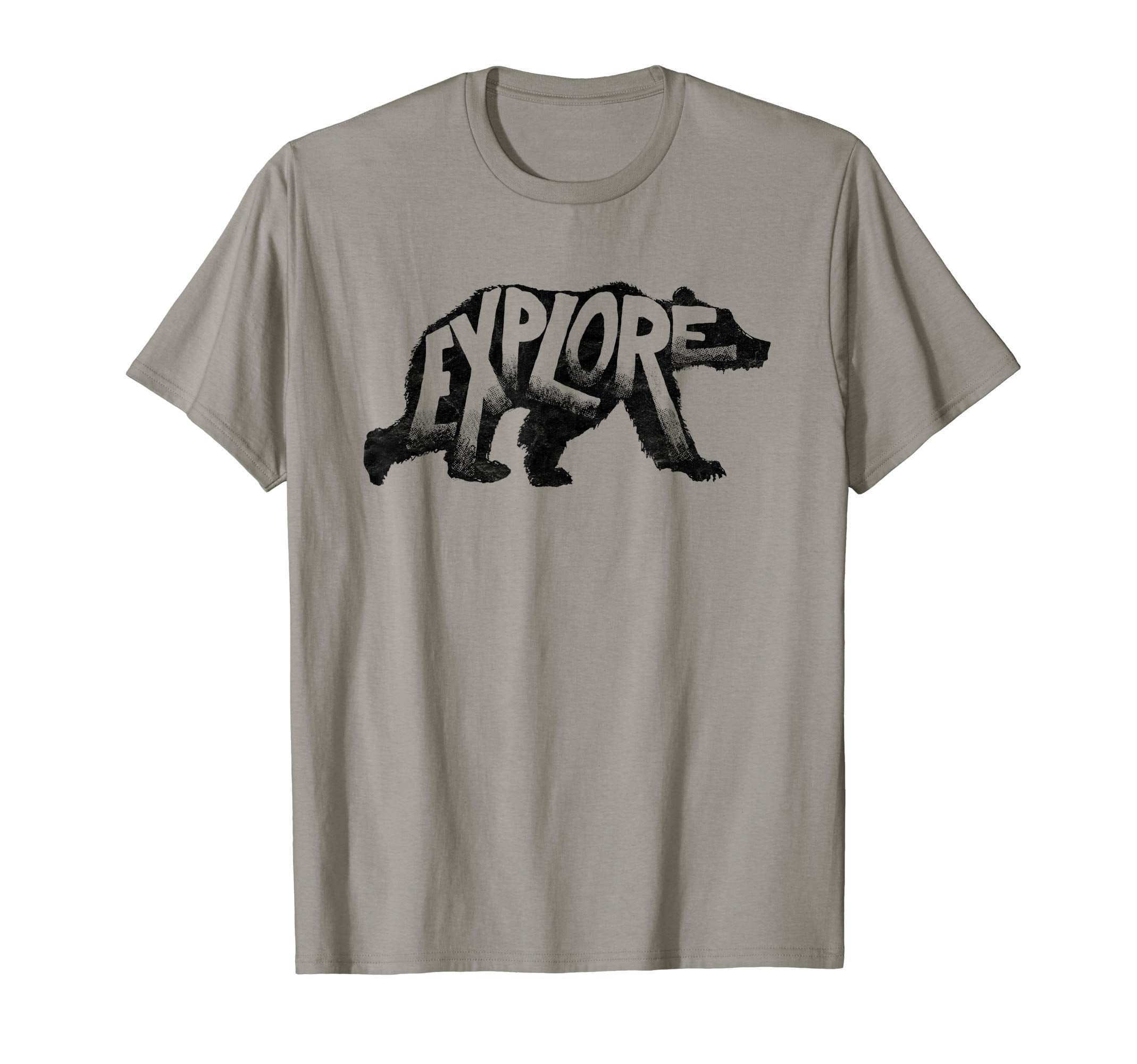 Explore Bear Typography Outdoors T-Shirt - Custom Art Print Unisex - T-Shirt, Sweatshirt, Hoodie
