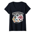 Womens Overthinker Run Duck V Neck T-Shirt - Graphic Print for Adults - T-Shirt, Sweatshirt, Hoodie