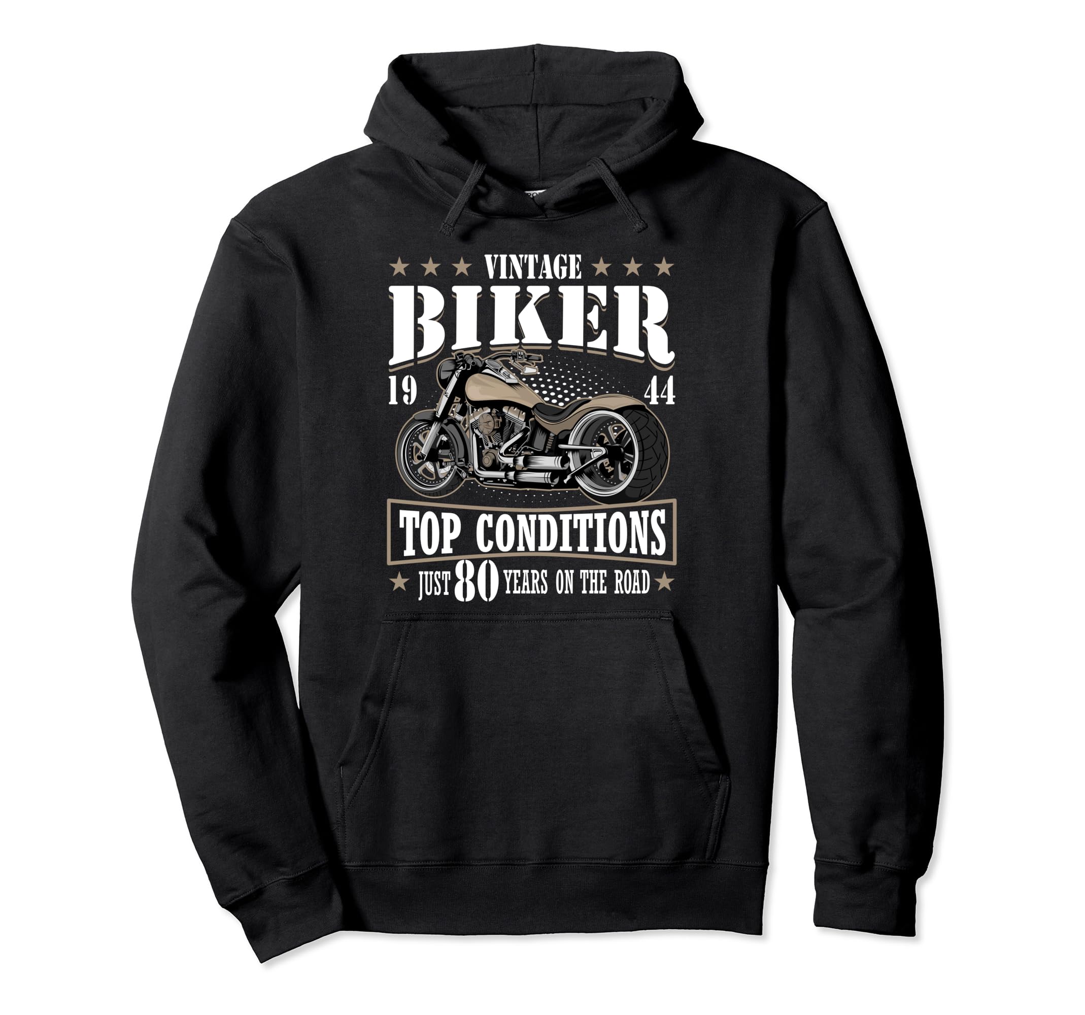 80Th Biker Birthday Gifts Motorcycle 1944 Hoodie - Streetwear Style Unisex - T-Shirt, Sweatshirt, Hoodie