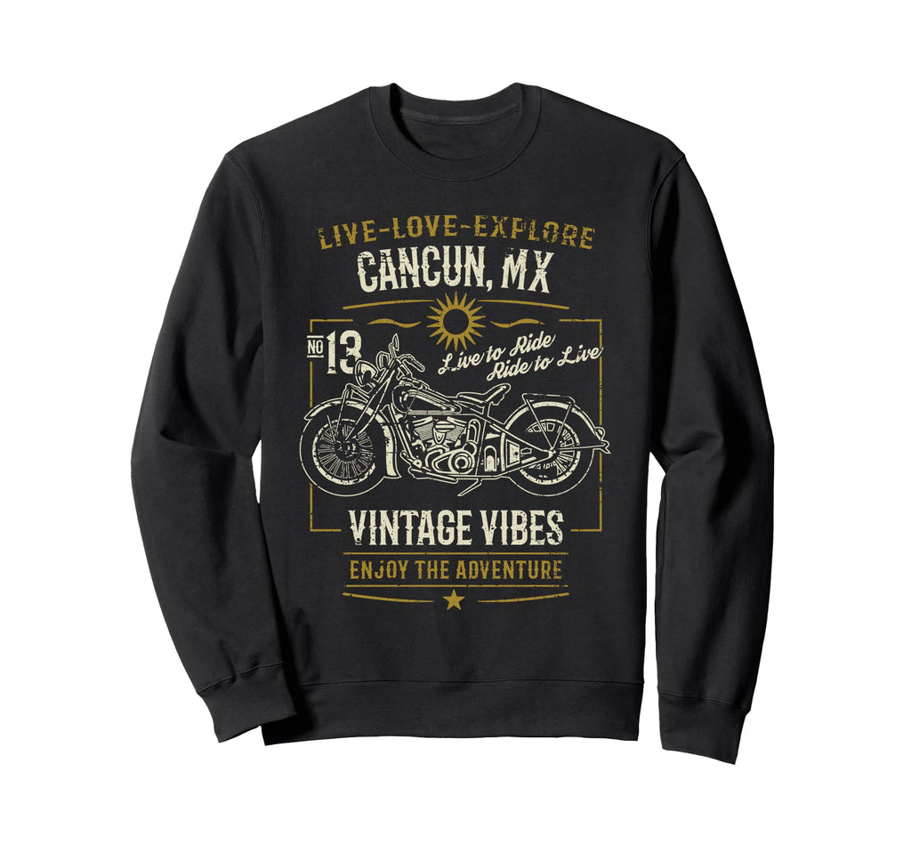 Cancun Mx Mexico Distressed Sweatshirt - Graphic Print for Adults - T-Shirt, Sweatshirt, Hoodie