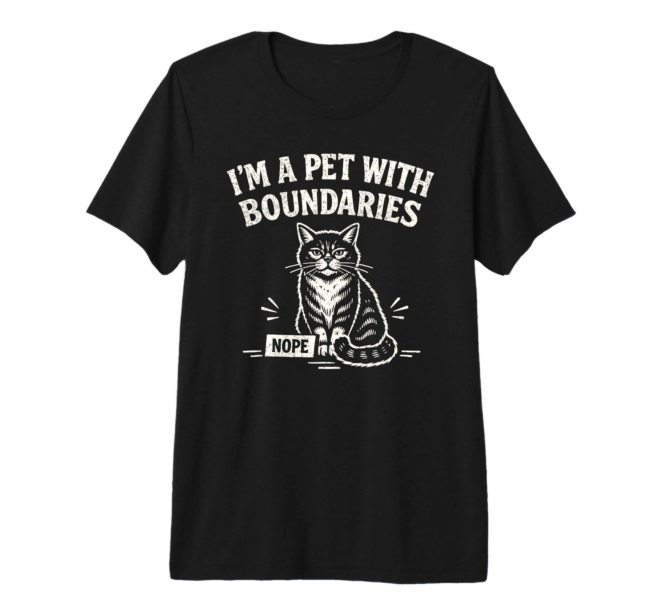 Im Pet Boundaries Cat Tri Blend T-Shirt - Casual Everyday Wear for Adults - T-Shirt, Sweatshirt, Hoodie