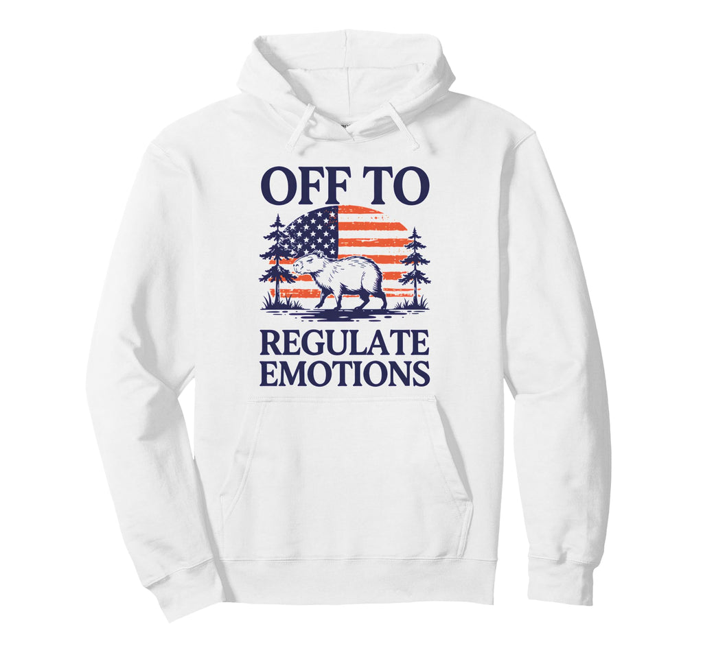 Off To Regulate Emotions Capybara Self Hoodie - Trendy Graphic for Adults - T-Shirt, Sweatshirt, Hoodie