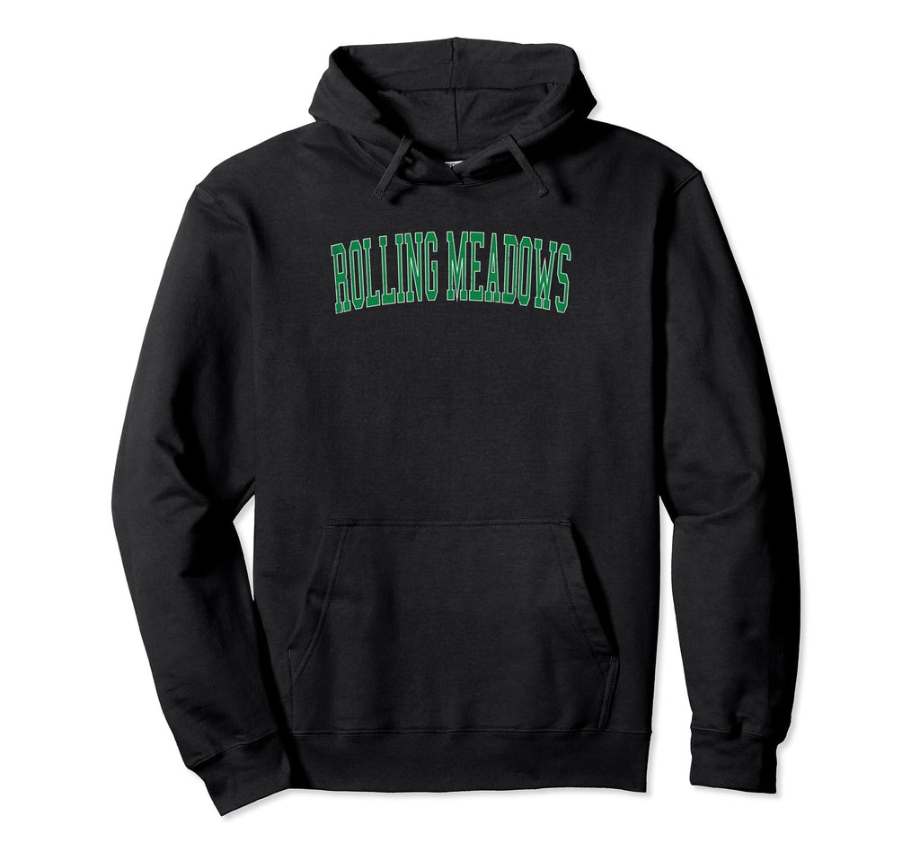 Rolling Meadows Il Distressed Green Hoodie - Custom Art Print for Adults - T-Shirt, Sweatshirt, Hoodie