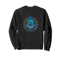 Hamsa Evil Eye Distressed Blue Sweatshirt - Trendy Graphic Men Women - T-Shirt, Sweatshirt, Hoodie