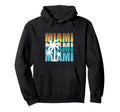 Miami Bold Typography Palm Trees Hoodie - Casual Everyday Wear Unisex - T-Shirt, Sweatshirt, Hoodie