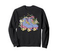 Roller Skating Skate Flower Sweatshirt - Aesthetic Graphic for Adults - T-Shirt, Sweatshirt, Hoodie