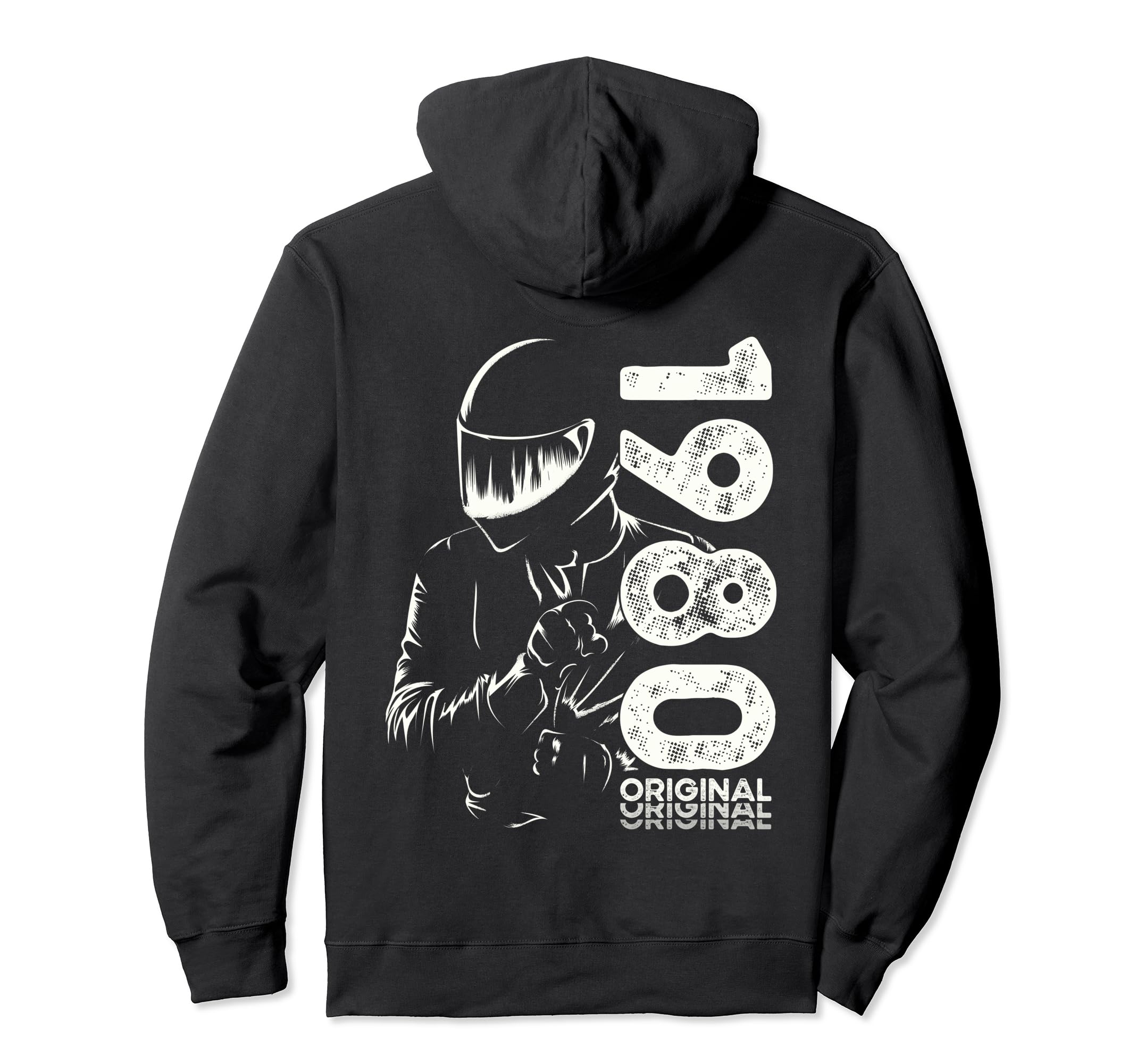 44Th Birthday Motorcycle Motorcyclist Hoodie - Trendy Graphic for Adults - T-Shirt, Sweatshirt, Hoodie