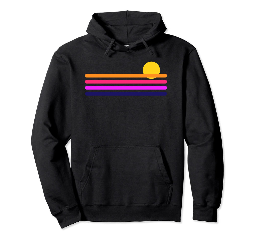 80S Chillwave Synthwave Inspired Sunset Hoodie - Custom Art Print Unisex - T-Shirt, Sweatshirt, Hoodie