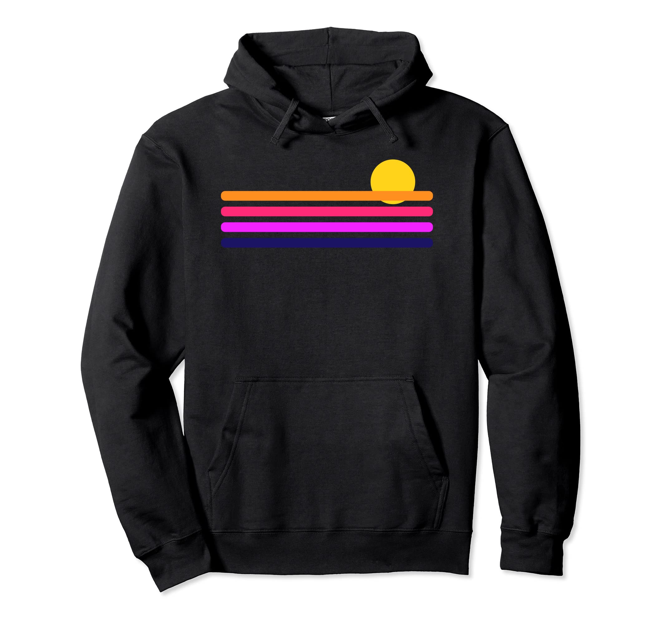 80S Chillwave Synthwave Inspired Sunset Hoodie - Custom Art Print Unisex - T-Shirt, Sweatshirt, Hoodie