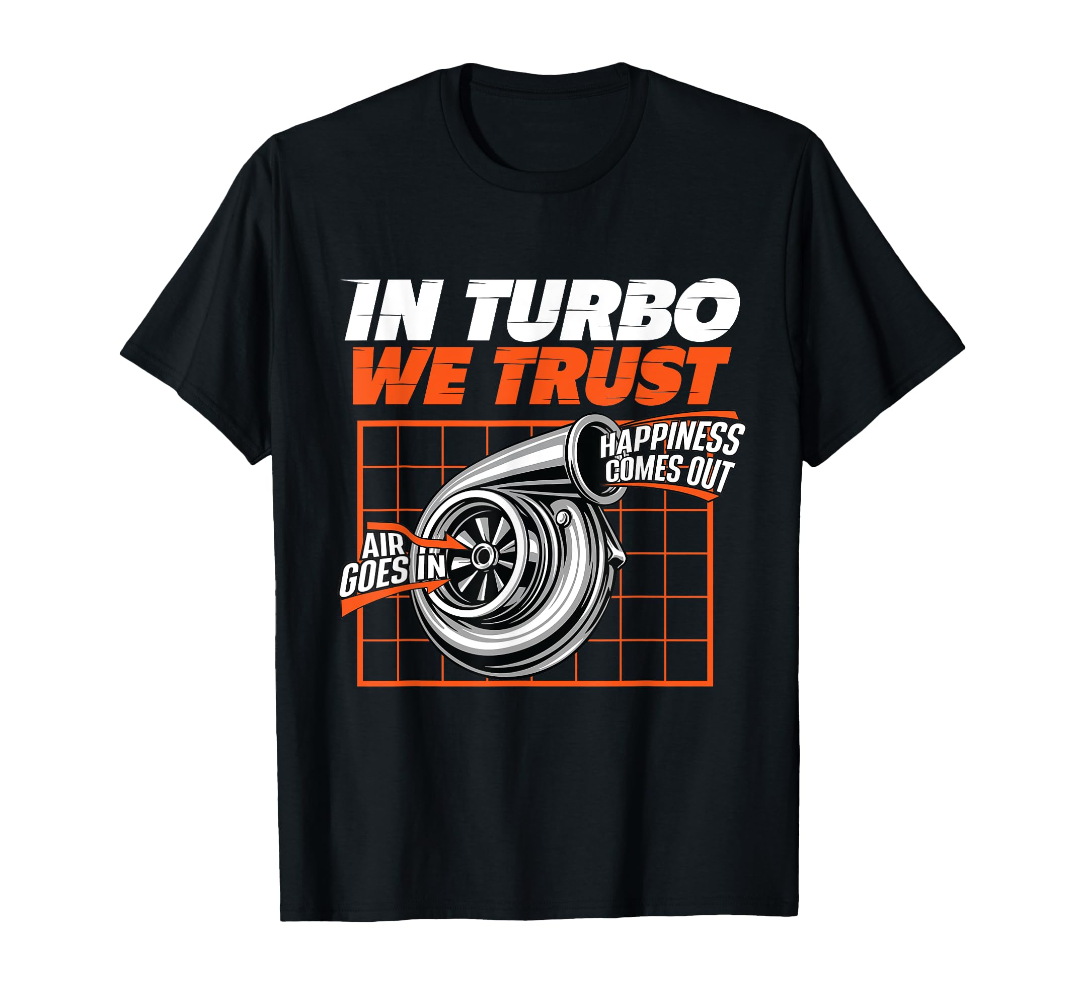 Turbo We Trust Car Guy Muscle Car T-Shirt - Minimalist Print for Adults - T-Shirt, Sweatshirt, Hoodie