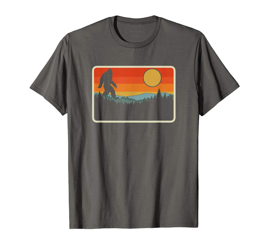 Bigfoot Sunset Hiking 80S T-Shirt - Aesthetic Graphic Men Women - T-Shirt, Sweatshirt, Hoodie