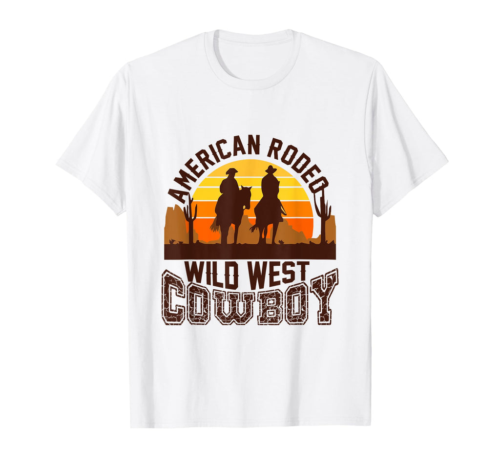 American Rodeo Wild West Cowboy T-Shirt - Custom Art Print for Adults - T-Shirt, Sweatshirt, Hoodie
