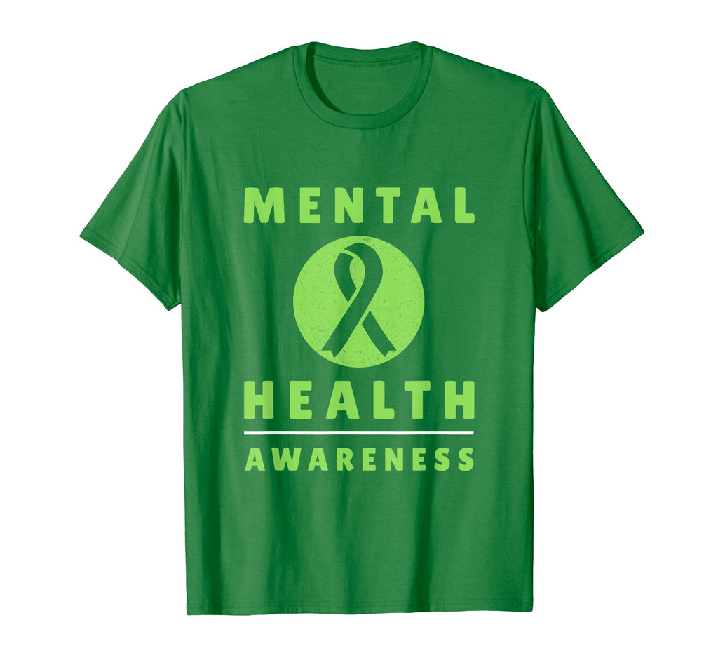 Green Mental Health Fight Depression T-Shirt - Graphic Print Men Women - T-Shirt, Sweatshirt, Hoodie