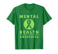 Green Mental Health Fight Depression T-Shirt - Graphic Print Men Women - T-Shirt, Sweatshirt, Hoodie