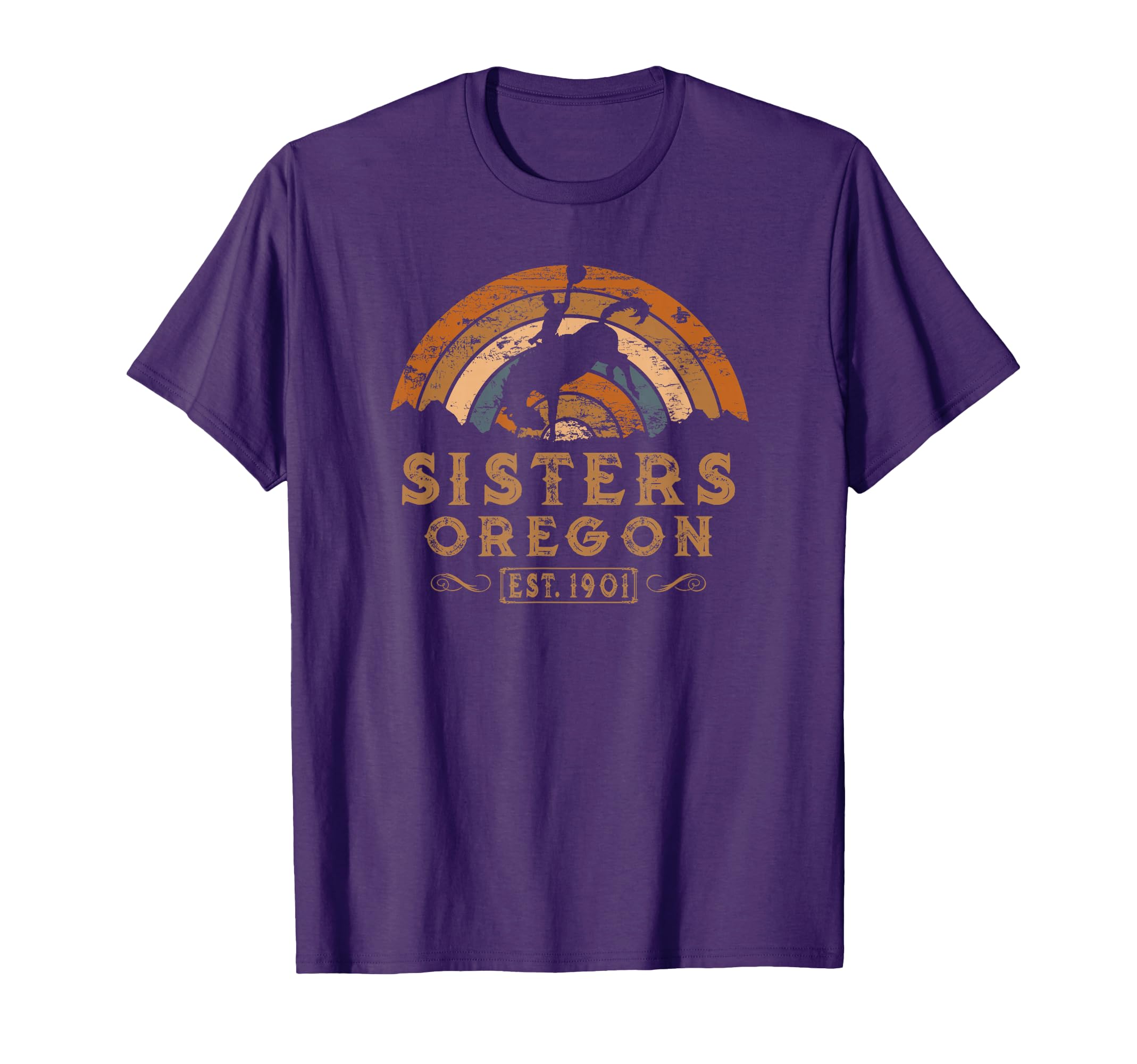 Sisters Oregon Or Rodeo Cowboy T-Shirt - Minimalist Print for Adults - T-Shirt, Sweatshirt, Hoodie