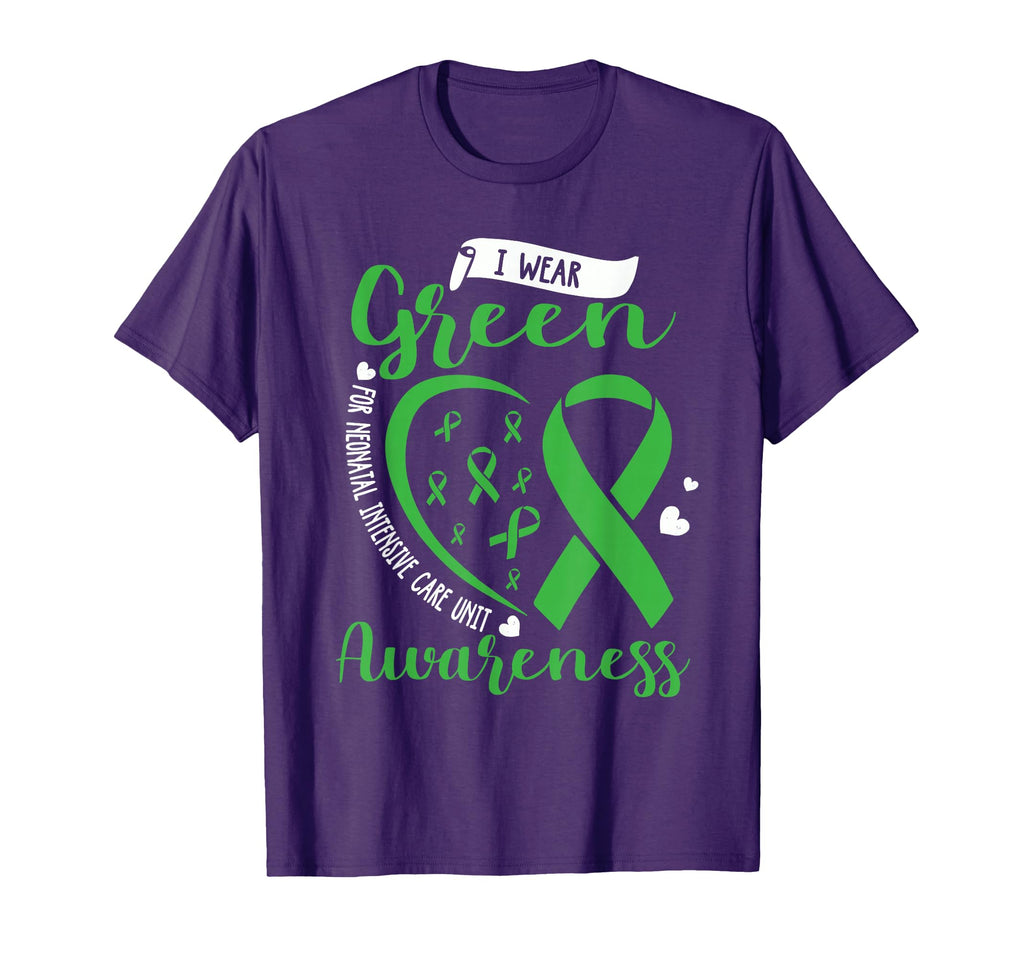 I Wear Green Nicu Awareness Neonatal T-Shirt - Streetwear Style Unisex - T-Shirt, Sweatshirt, Hoodie