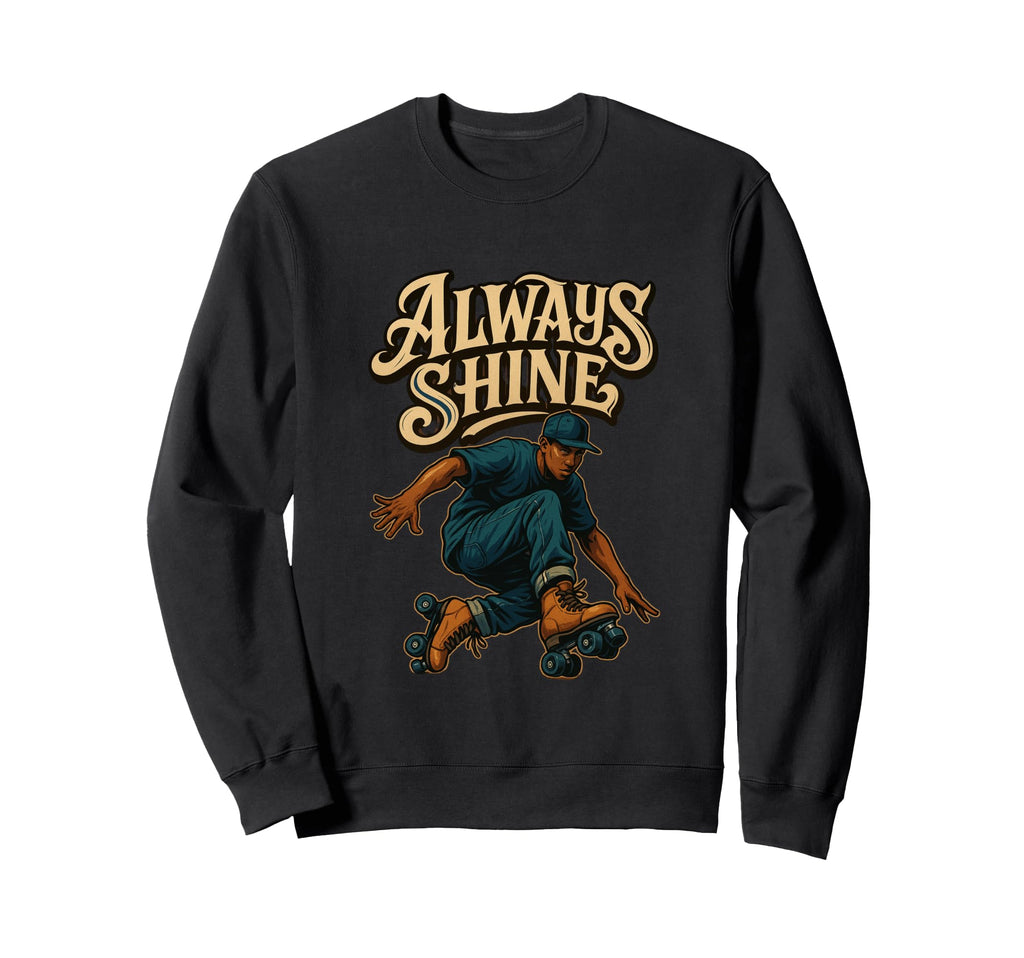 Roller Skating Kneeling Fun Jam Sweatshirt - Novelty Apparel Men Women - T-Shirt, Sweatshirt, Hoodie