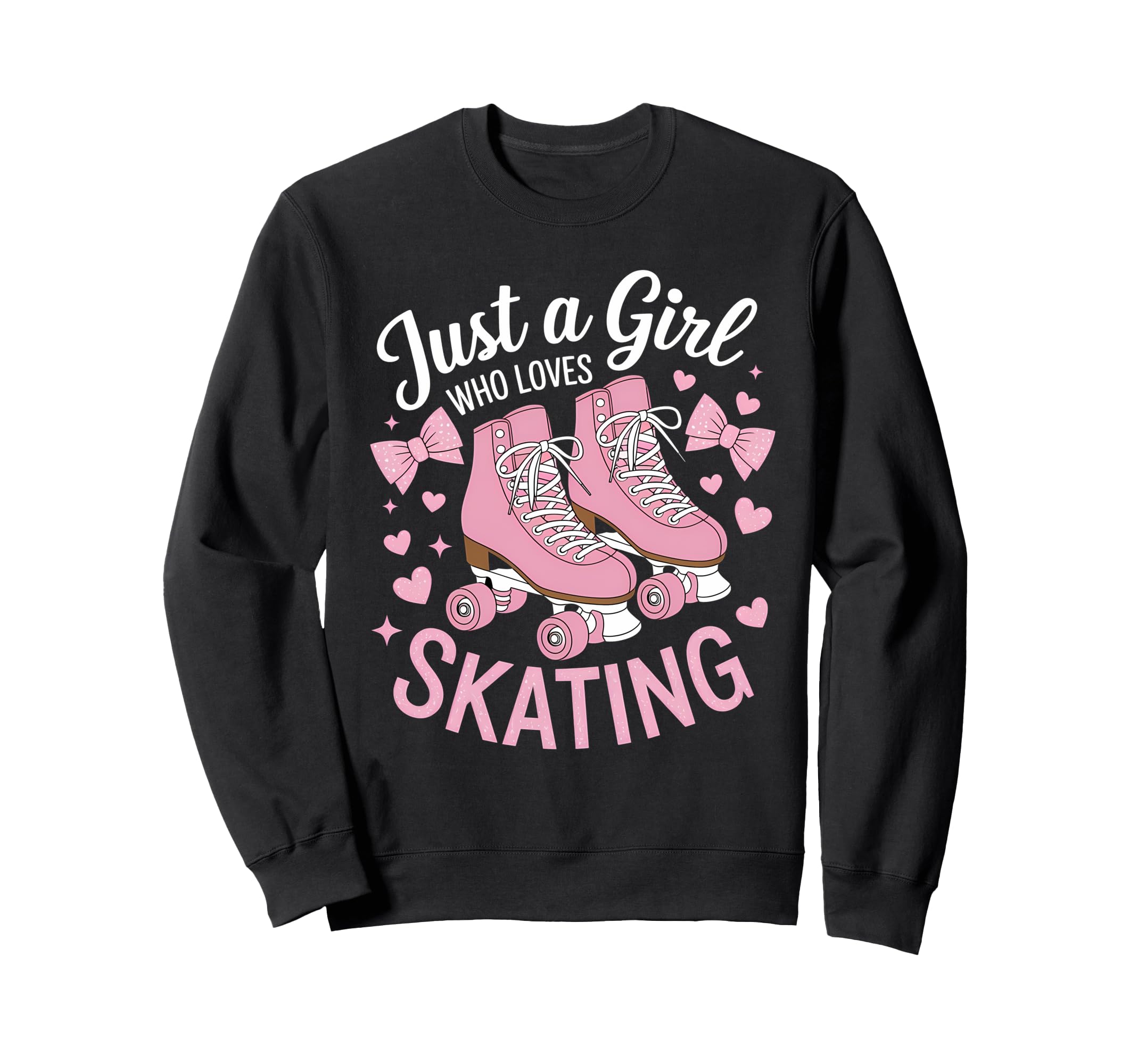 Just Who Loves Roller Skating 70S 90S Sweatshirt - Graphic Print Unisex - T-Shirt, Sweatshirt, Hoodie