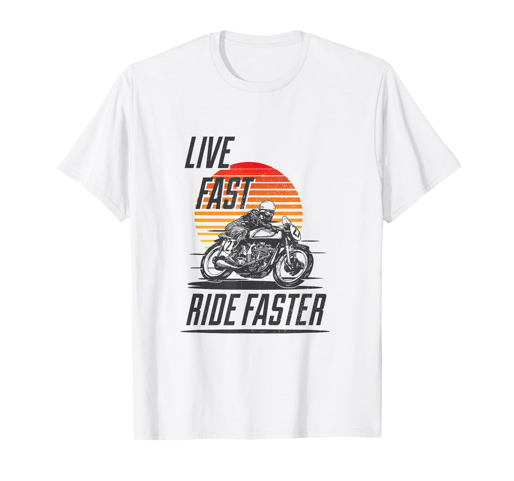 Live Fast Ride Faster Motorcycle Riding T-Shirt - Minimalist Print Unisex - T-Shirt, Sweatshirt, Hoodie