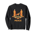 Peace Mindful Dog Meditation Sweatshirt - Minimalist Print for Adults - T-Shirt, Sweatshirt, Hoodie