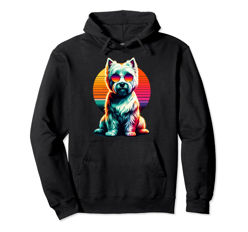 Sunset Sunglasses West Highland White Hoodie - Minimalist Print Unisex - T-Shirt, Sweatshirt, Hoodie