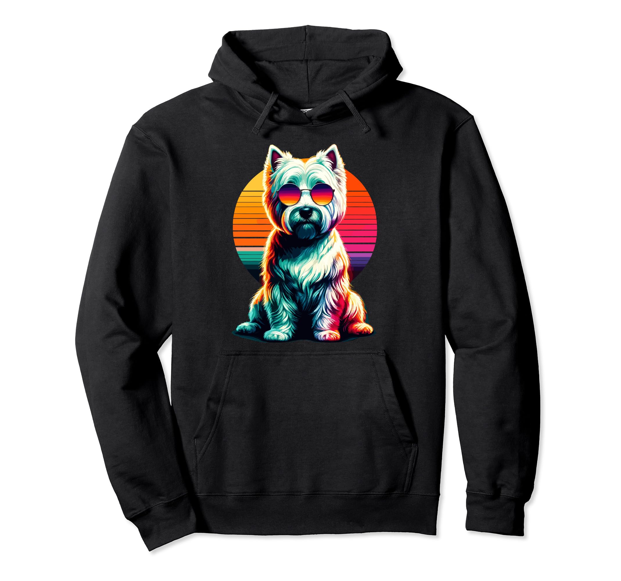 Sunset Sunglasses West Highland White Hoodie - Minimalist Print Unisex - T-Shirt, Sweatshirt, Hoodie