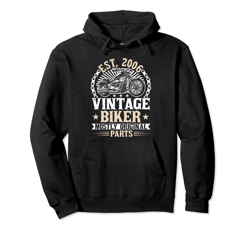 Motorcycle Biker Birthday Born 2006 Hoodie - Fun Novelty Design for Adults - T-Shirt, Sweatshirt, Hoodie