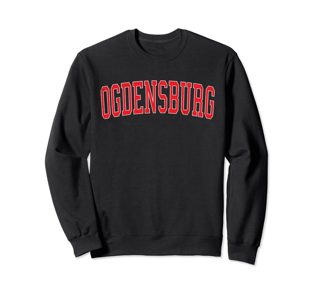 Ogdensburg Ny Distressed Red Varsity Sweatshirt - Fun Novelty Design Unisex - T-Shirt, Sweatshirt, Hoodie