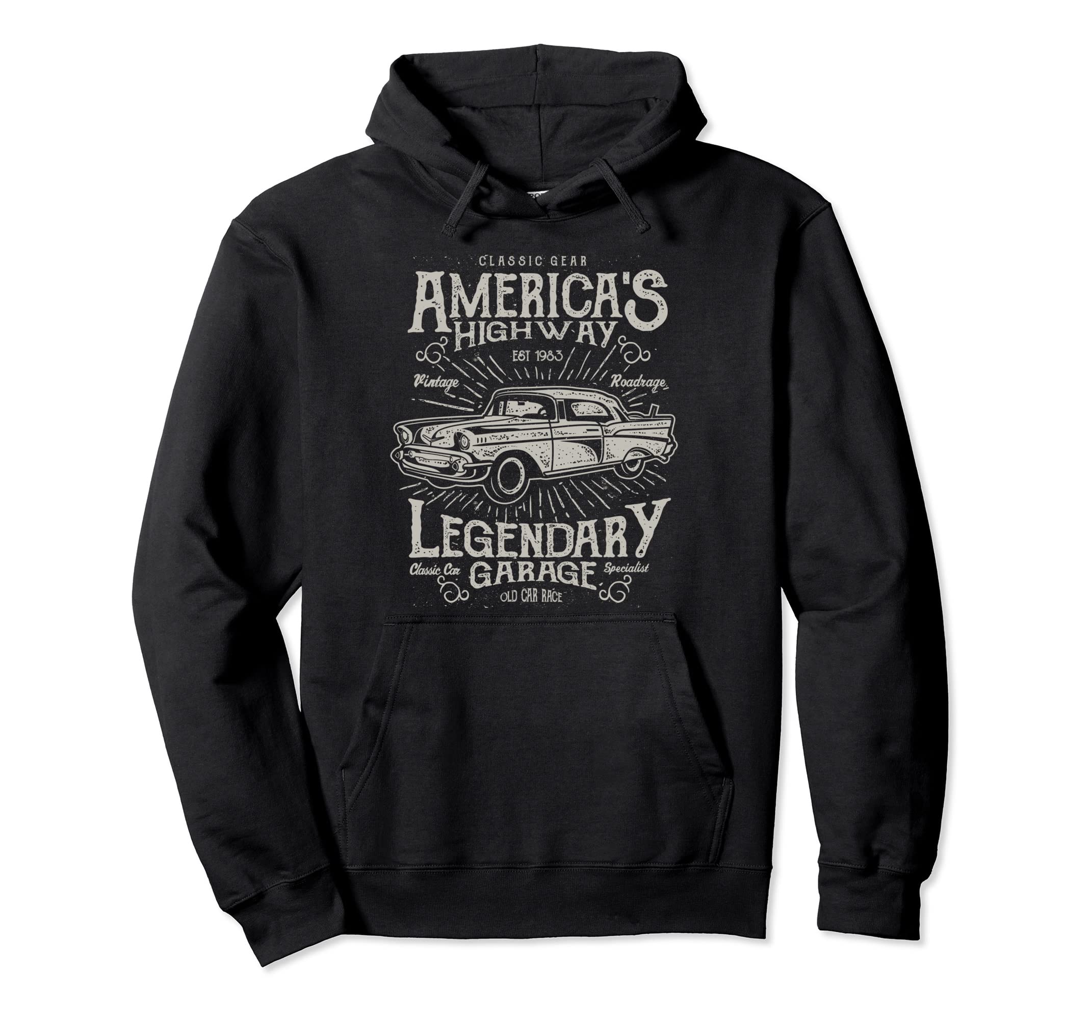 50S Car Auto Oldtimer Outfit Car Hoodie - Trendy Graphic Men Women - T-Shirt, Sweatshirt, Hoodie