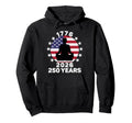 Yoga Meditation Usa Flag 250 Years Hoodie - Minimalist Print Men Women - T-Shirt, Sweatshirt, Hoodie