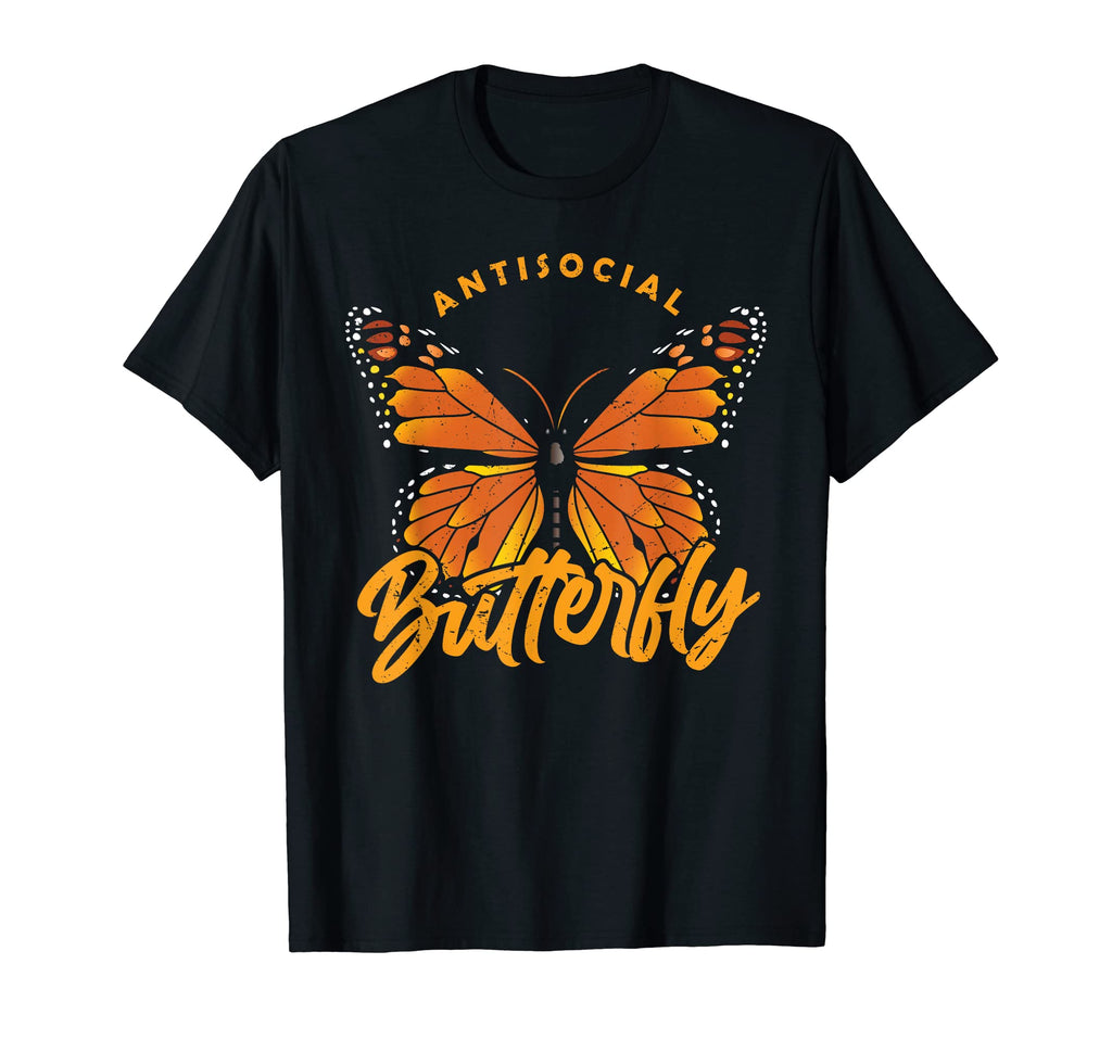 Antisocial Butterfly T-Shirt - Minimalist Print Unisex - T-Shirt, Sweatshirt, Hoodie