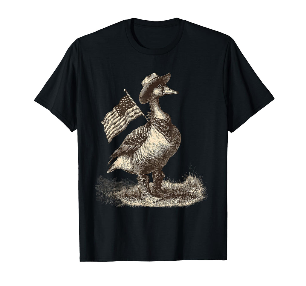 Country Cowboy Goose Rodeo Cowgirl T-Shirt - Novelty Apparel for Adults - T-Shirt, Sweatshirt, Hoodie