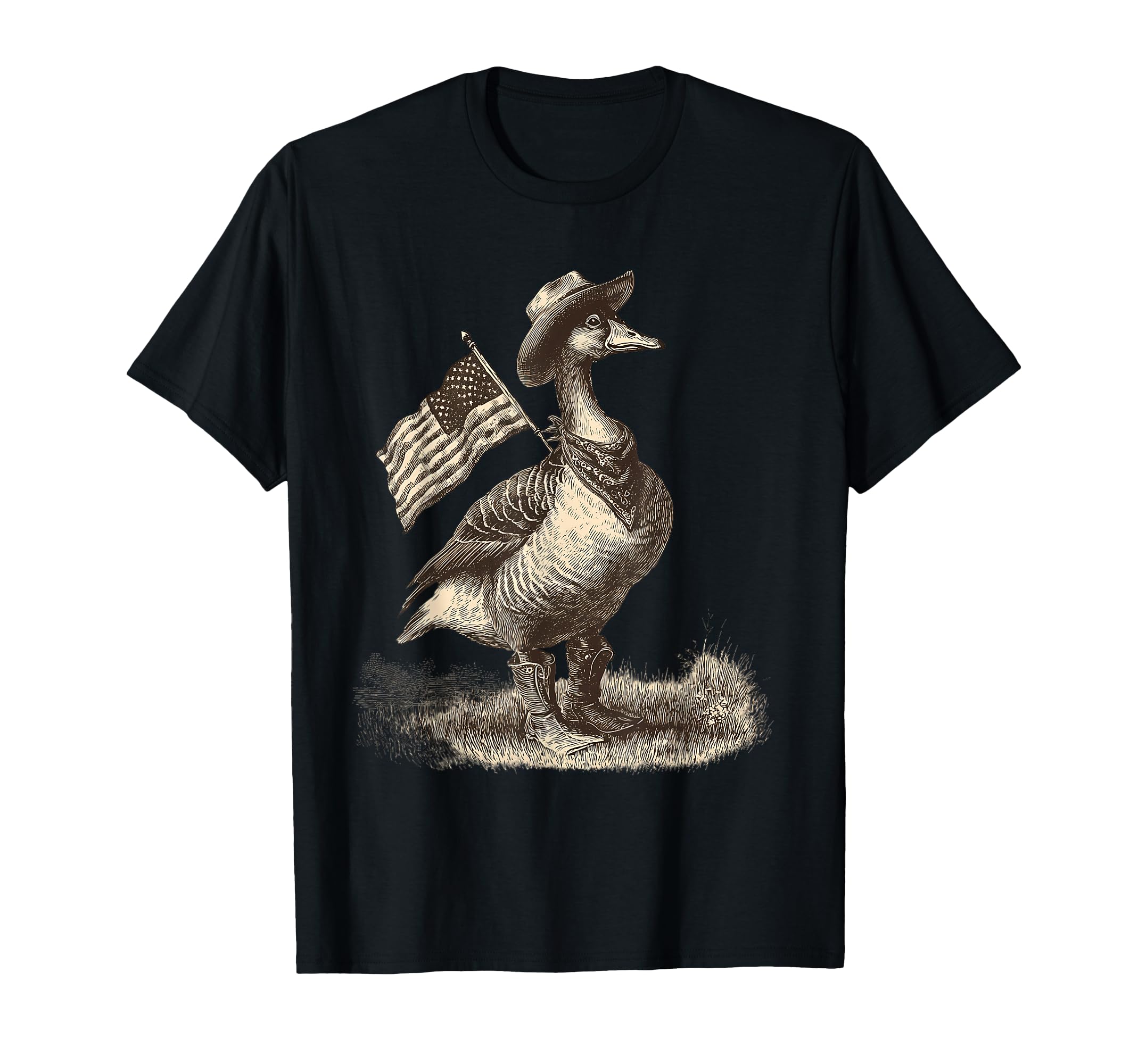 Country Cowboy Goose Rodeo Cowgirl T-Shirt - Novelty Apparel for Adults - T-Shirt, Sweatshirt, Hoodie